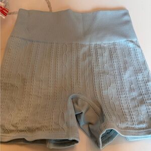 Alo yoga Light Blue Women's Cable Knit Shorts